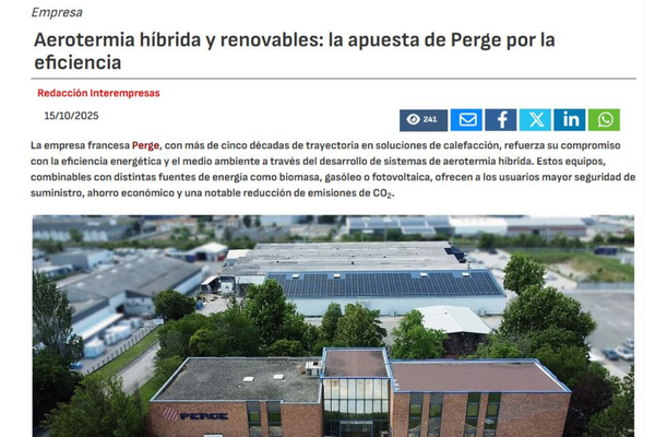 Bomba de calor híbrida: rendimiento ecológico con PERGE